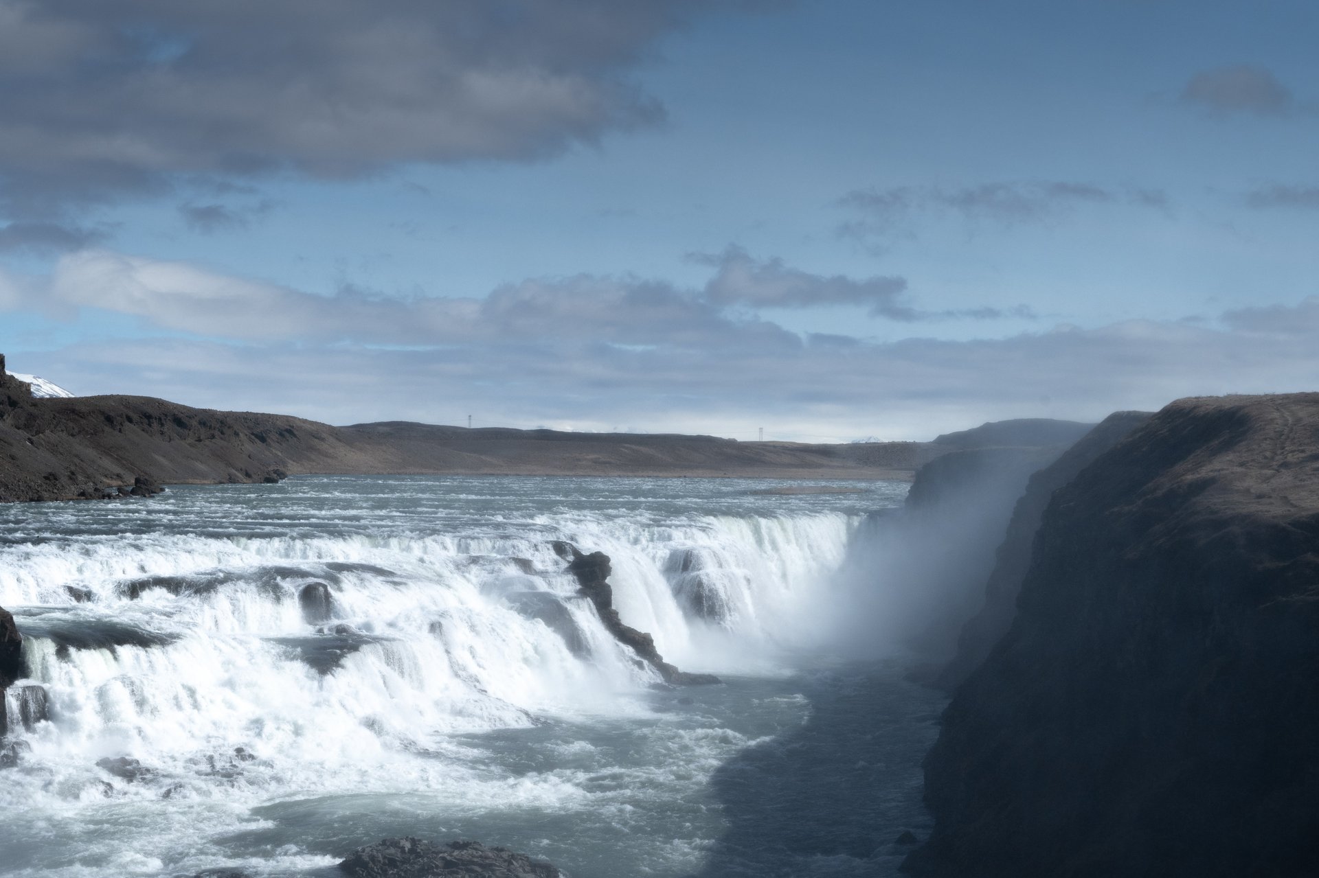Gullfoss waterfall Golden Circle Iceland power