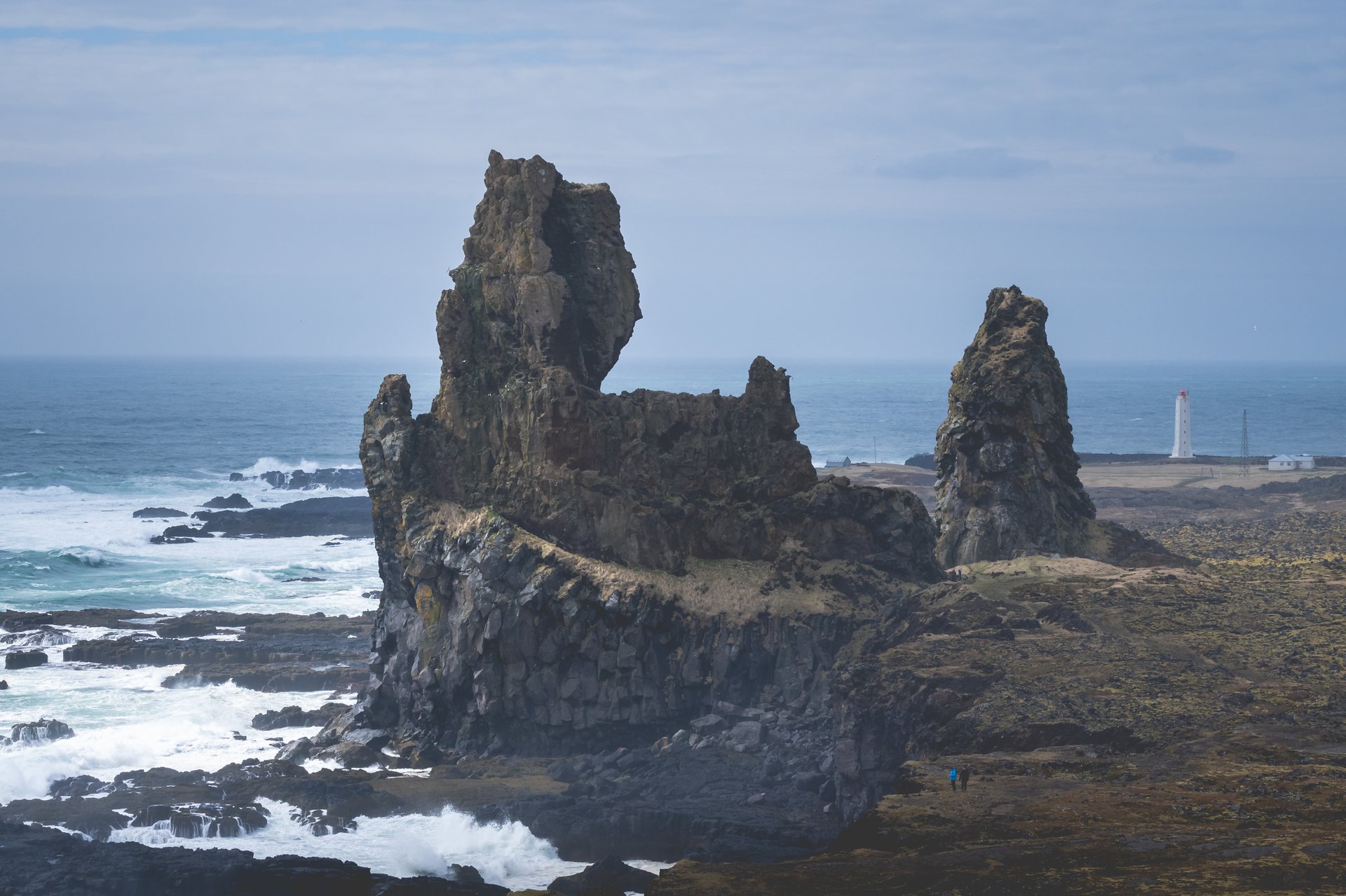 Lóndrangar basalt cliffs Snæfellsnes dramatic coastline