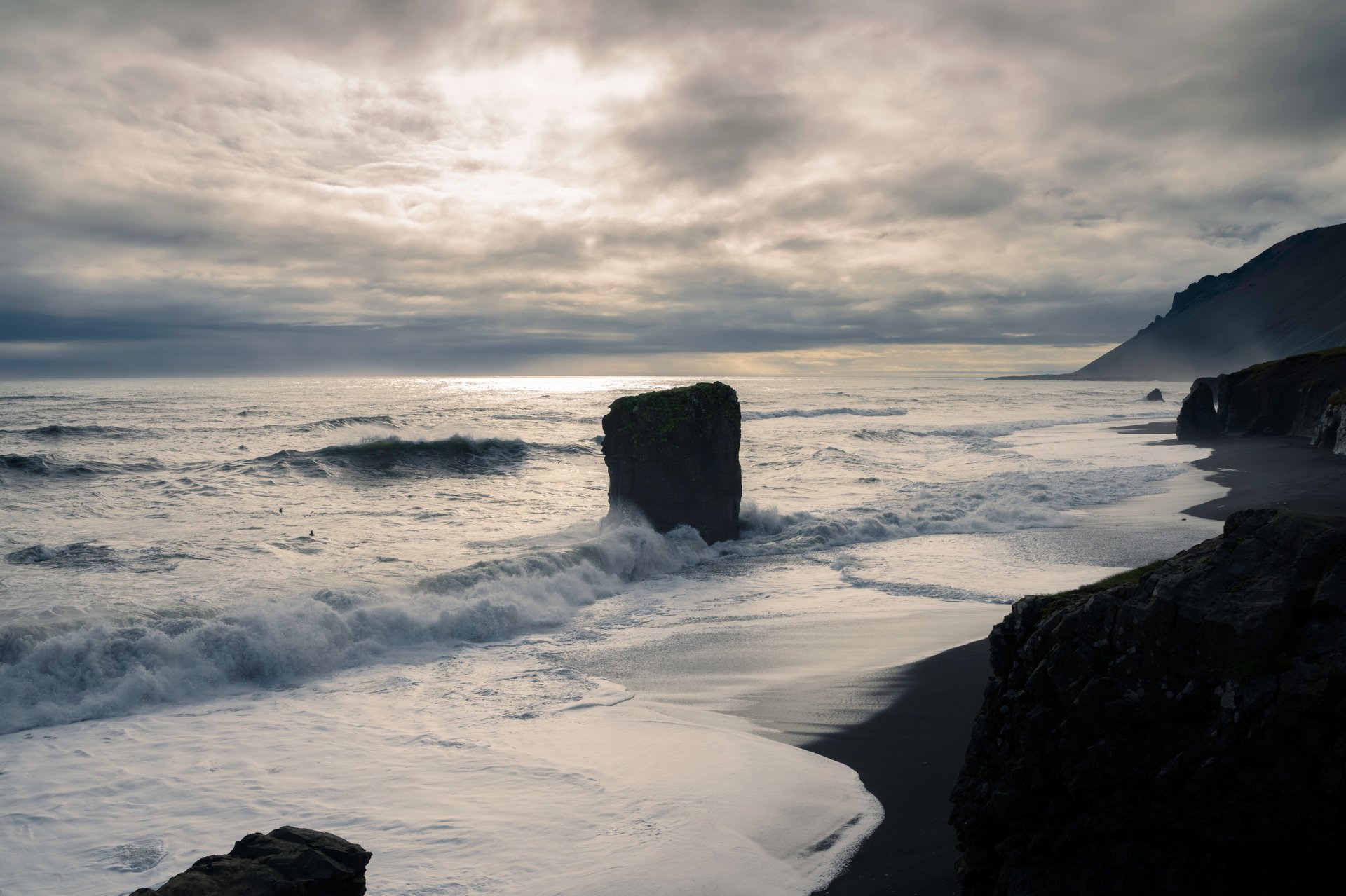 East fjords of Iceland coastal road in late May