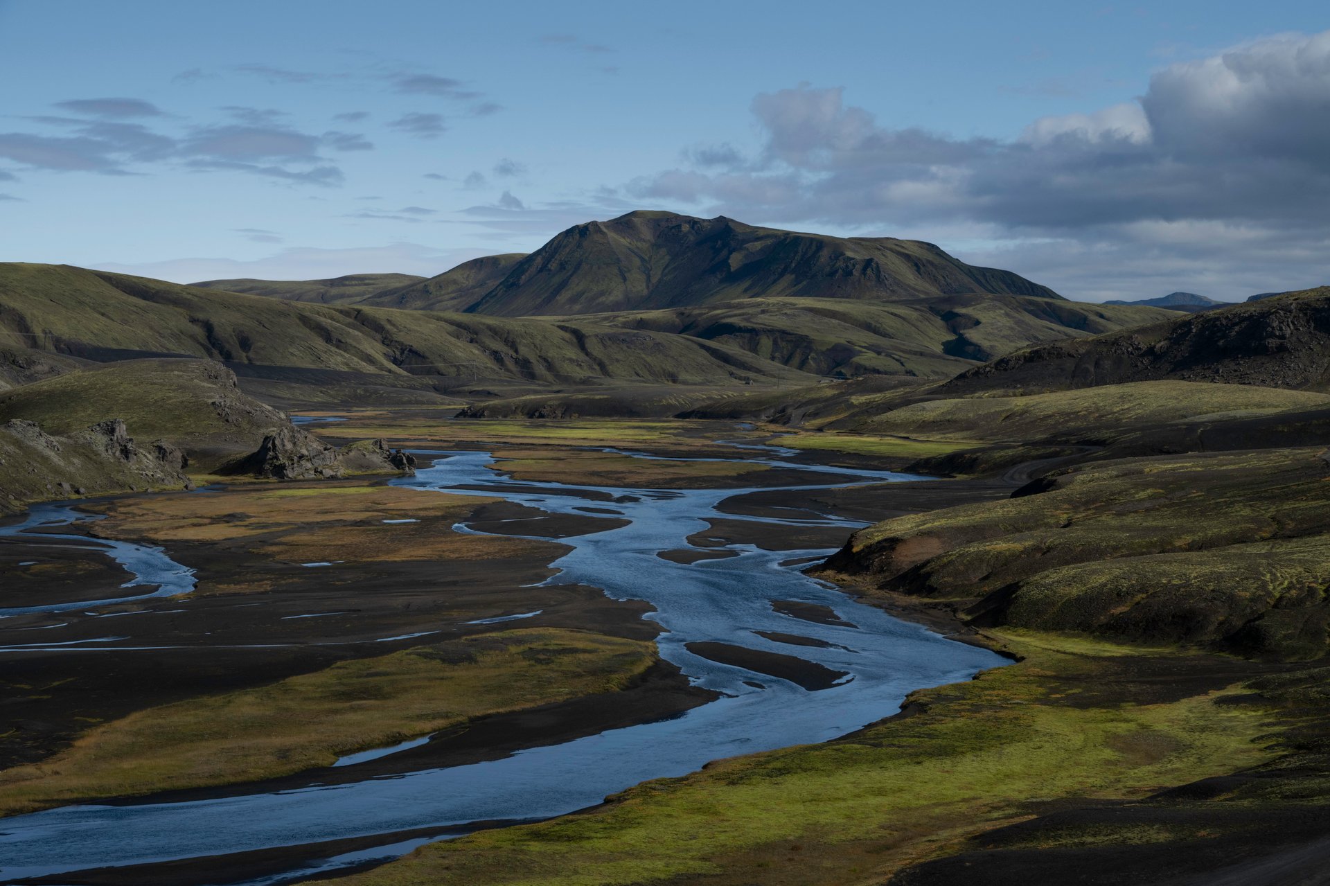 River crossing on the F208 with highland mountains in the background