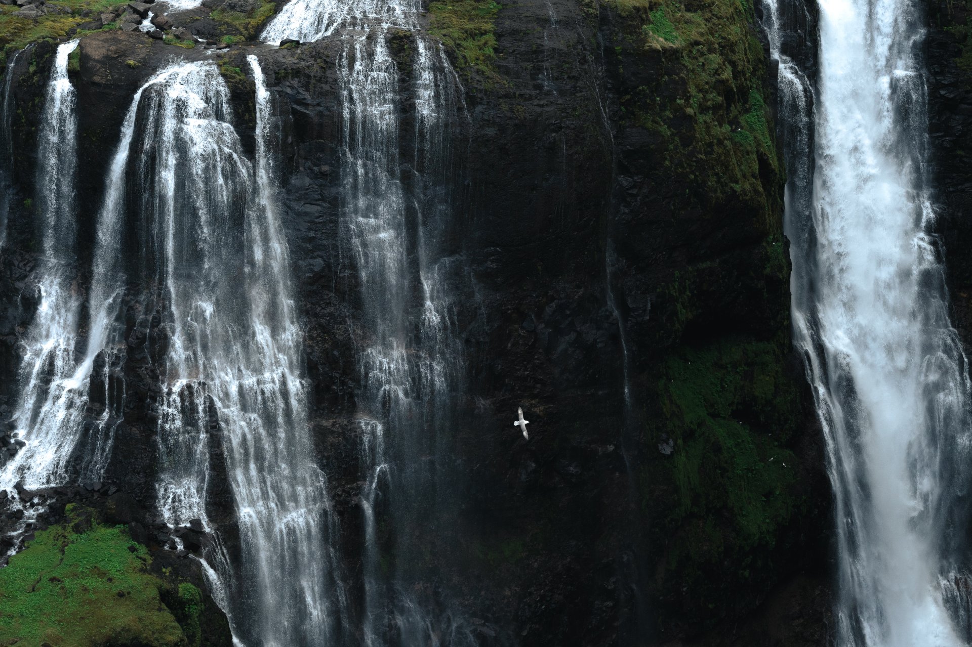 Glymur waterfall landscape West Iceland fjord views