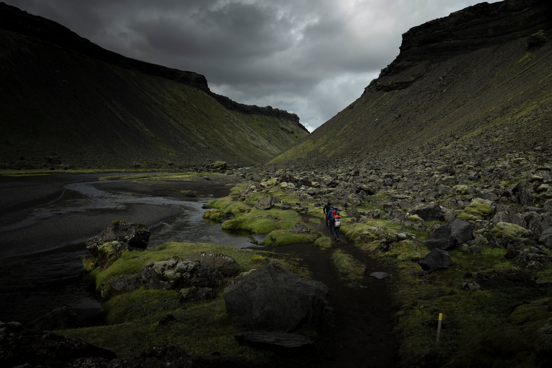 Eldgjá volcanic fissure Iceland hiking