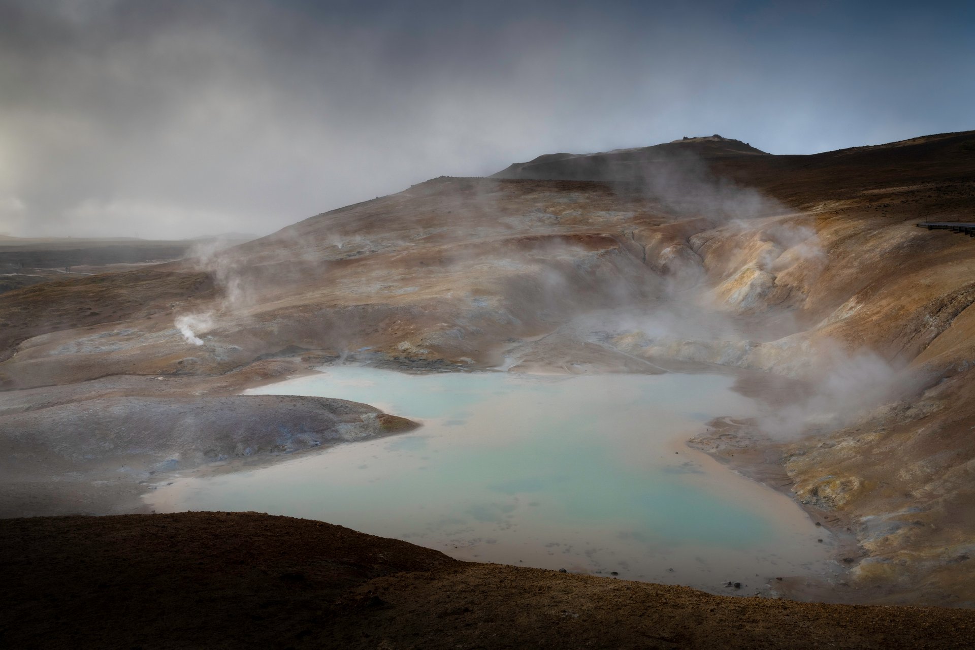 Krafla volcanic fissure geothermal area Iceland
