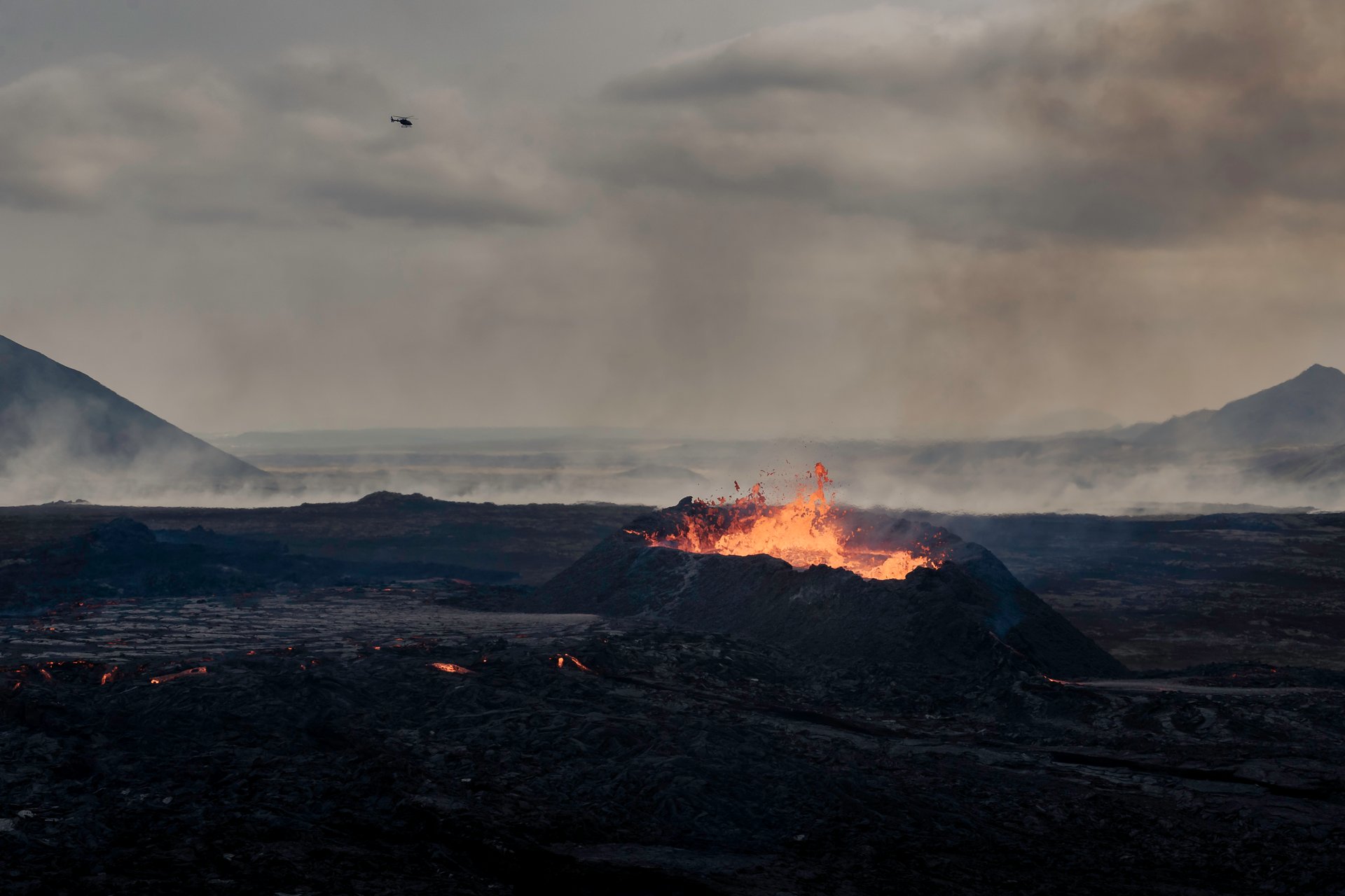 Fresh volcanic terrain Litli-Hrútur eruption site 2023