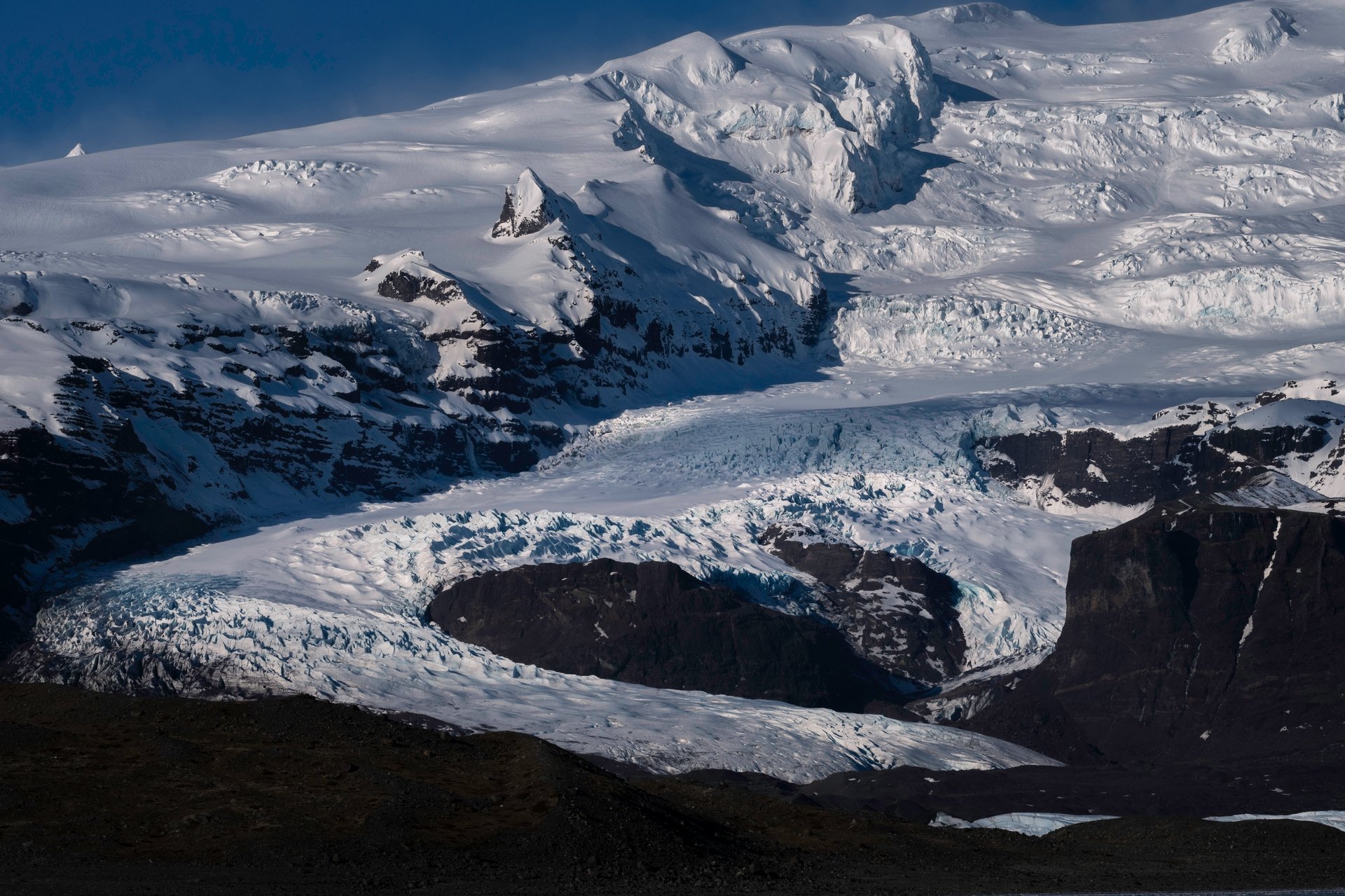 Heart-shaped glacier formation symbolizing romantic Iceland honeymoon