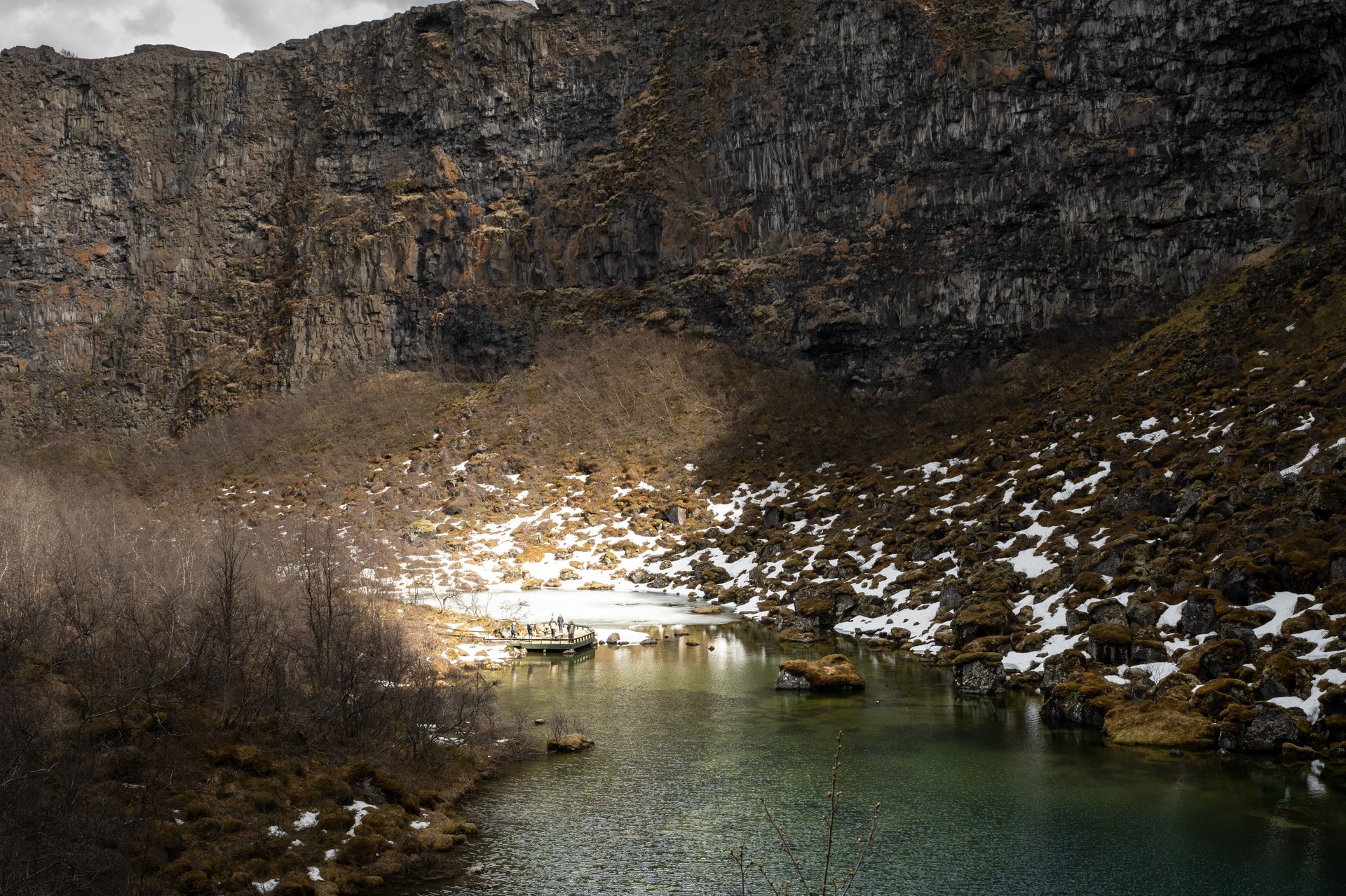 Jökulsárgljúfur canyon walls near Ásbyrgi North Iceland