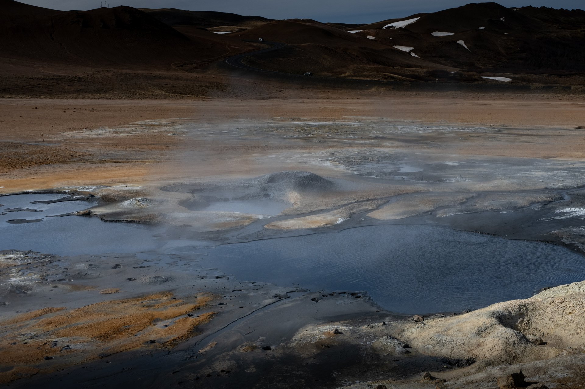 Námaskarð geothermal field with mud pots and sulfur vents