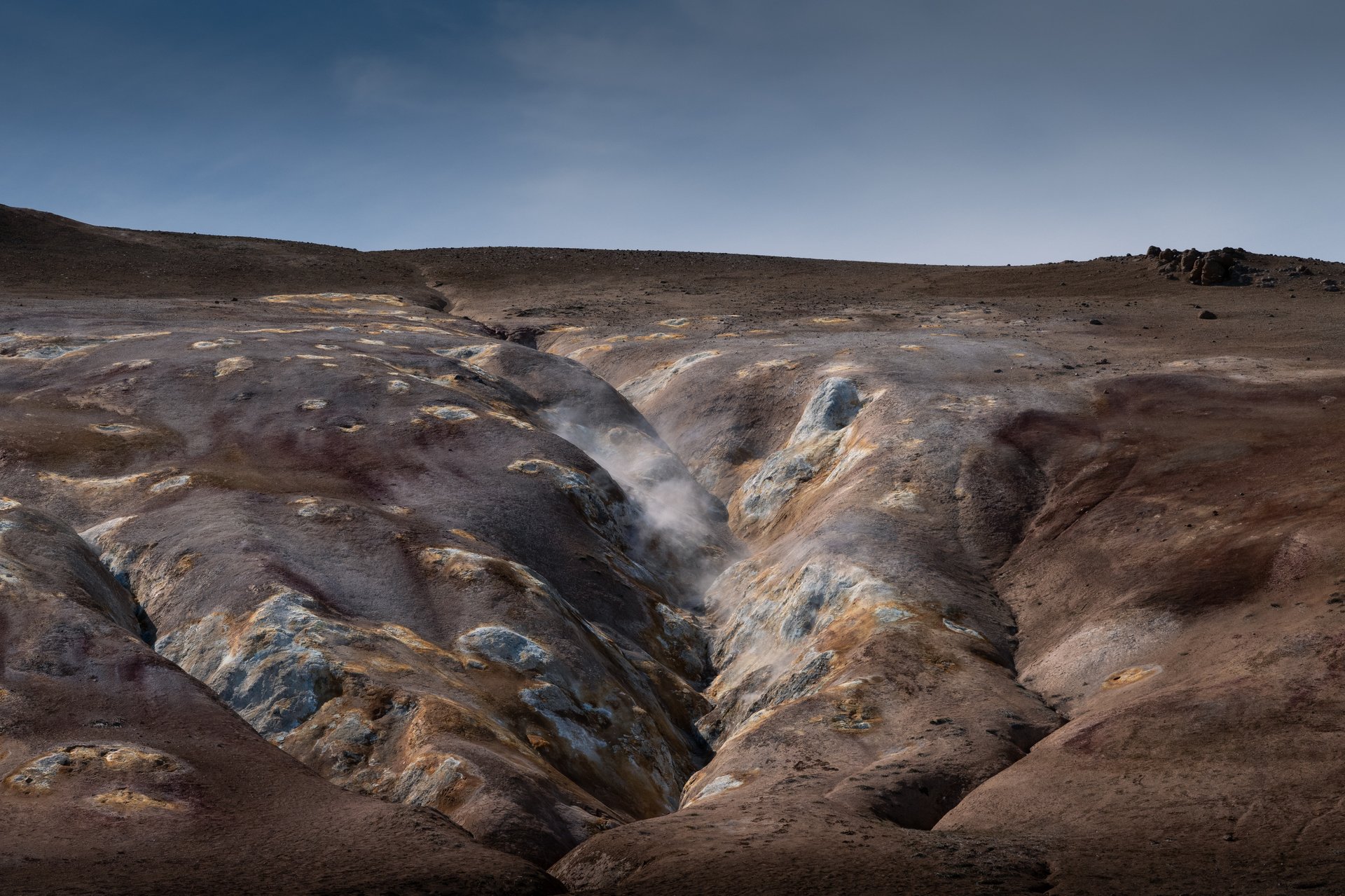 Leirhnjúkur lava field in the Krafla volcanic area North Iceland
