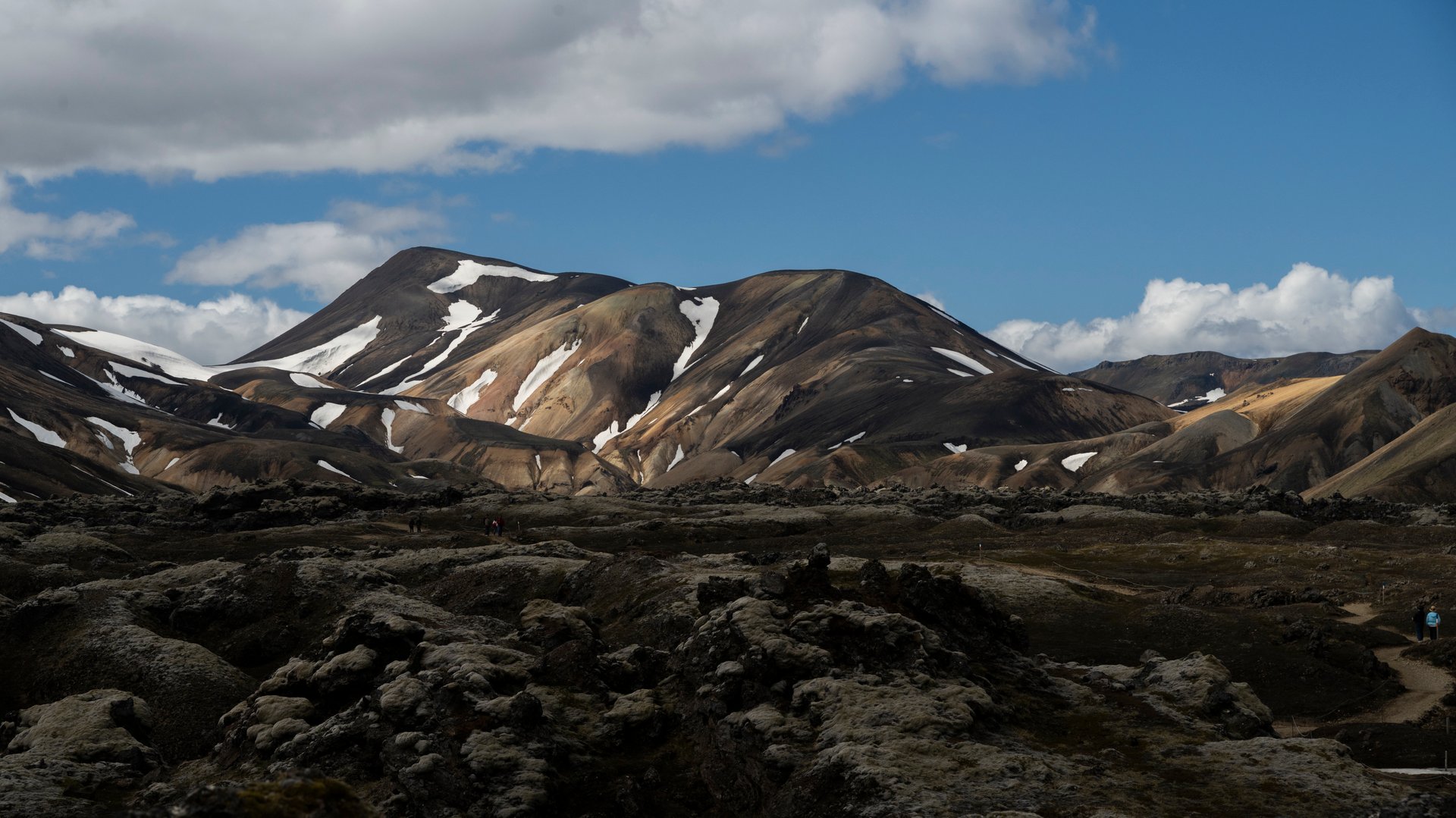 Landmannalaugar rhyolite mountains orange pink highlands Iceland June