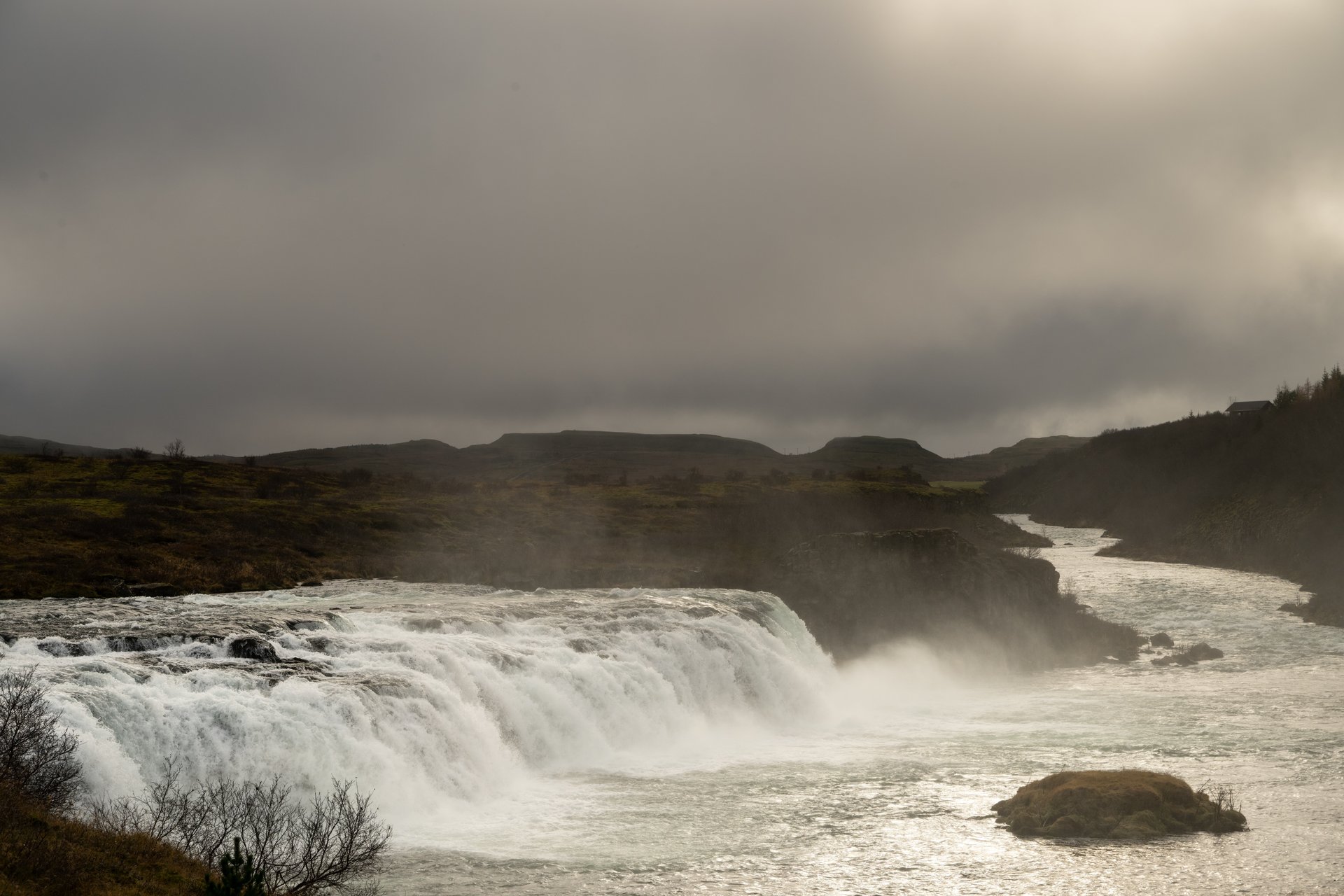 Faxi waterfall Iceland Golden Circle peaceful cascade