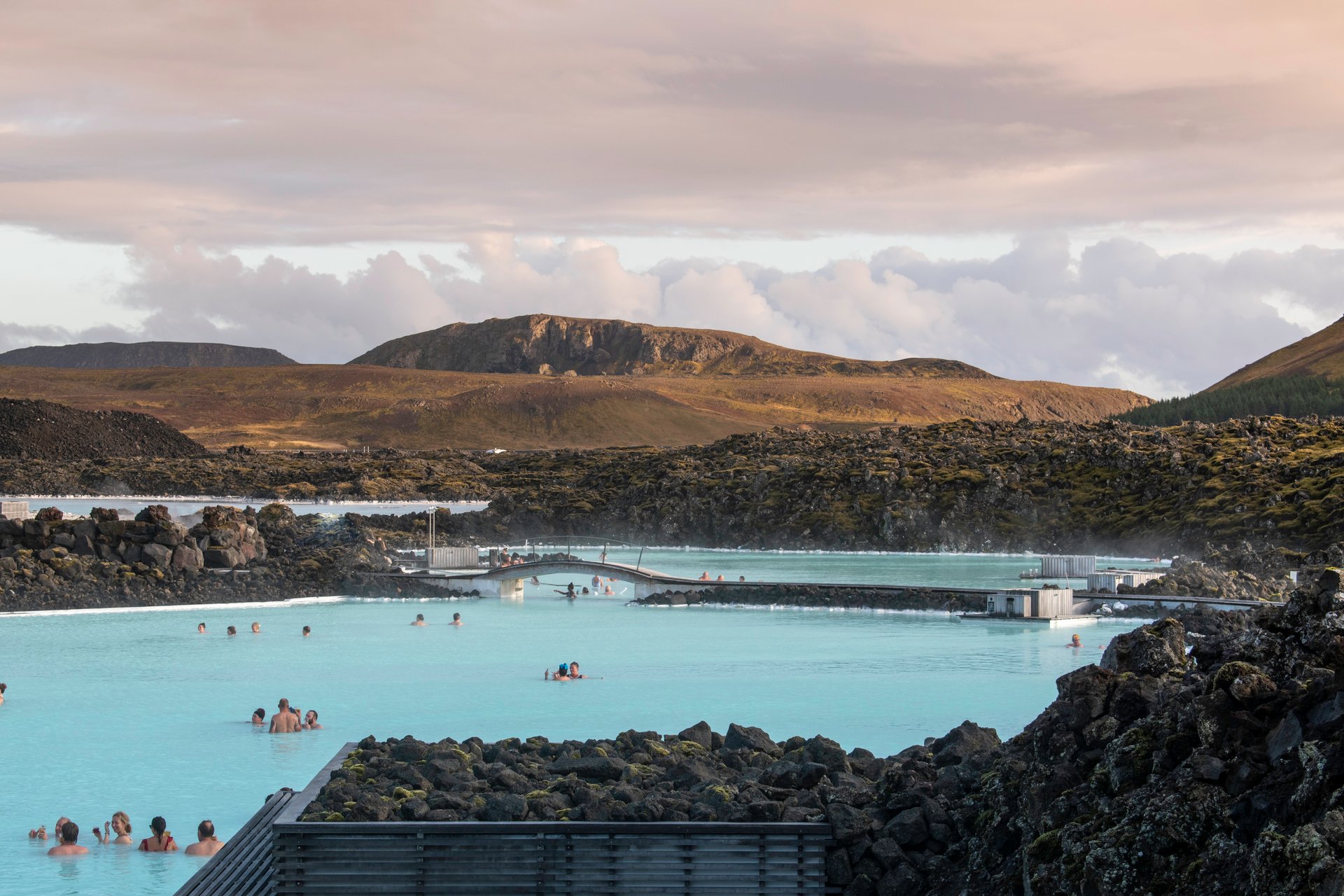 Blue Lagoon geothermal spa Iceland milky blue water