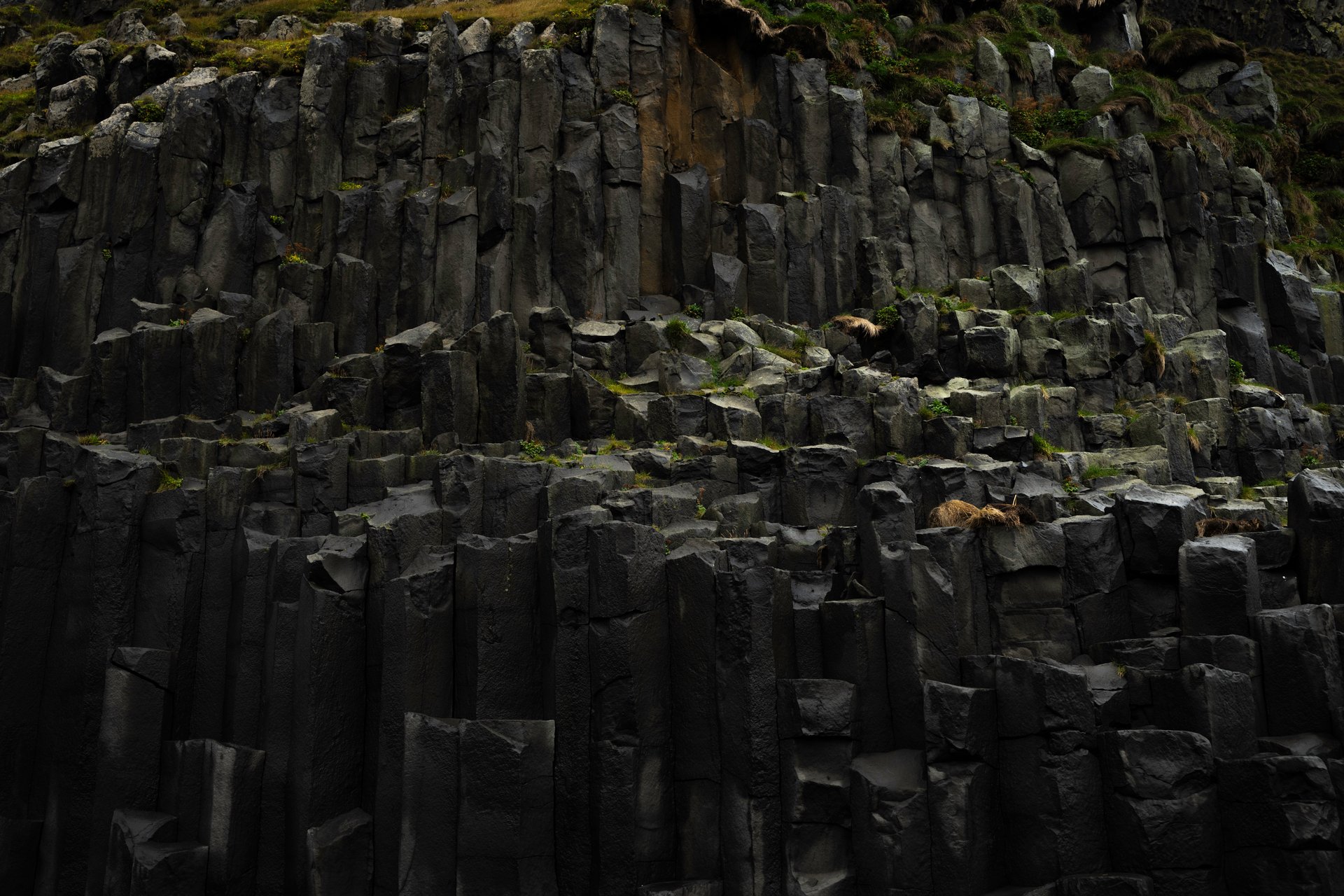 Reynisfjara beach with the Reynisdrangar sea stacks in the distance
