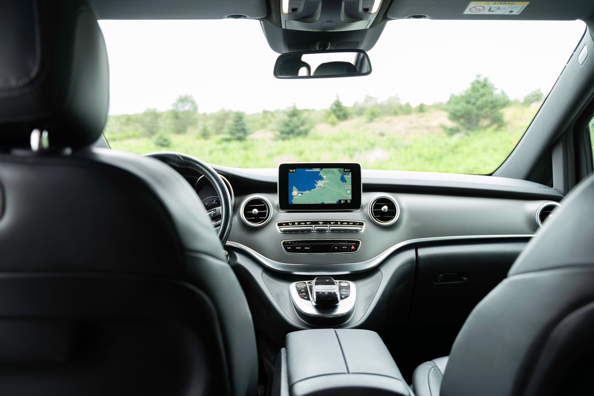 Mercedes V-Class interior with premium leather seating