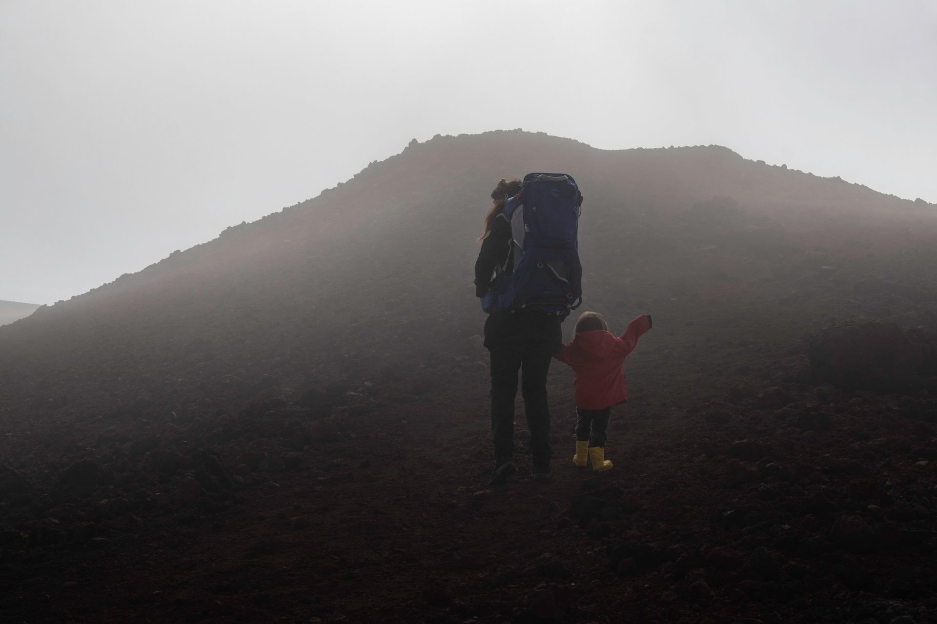 Mother and daughter on a private tour to the Westman Islands