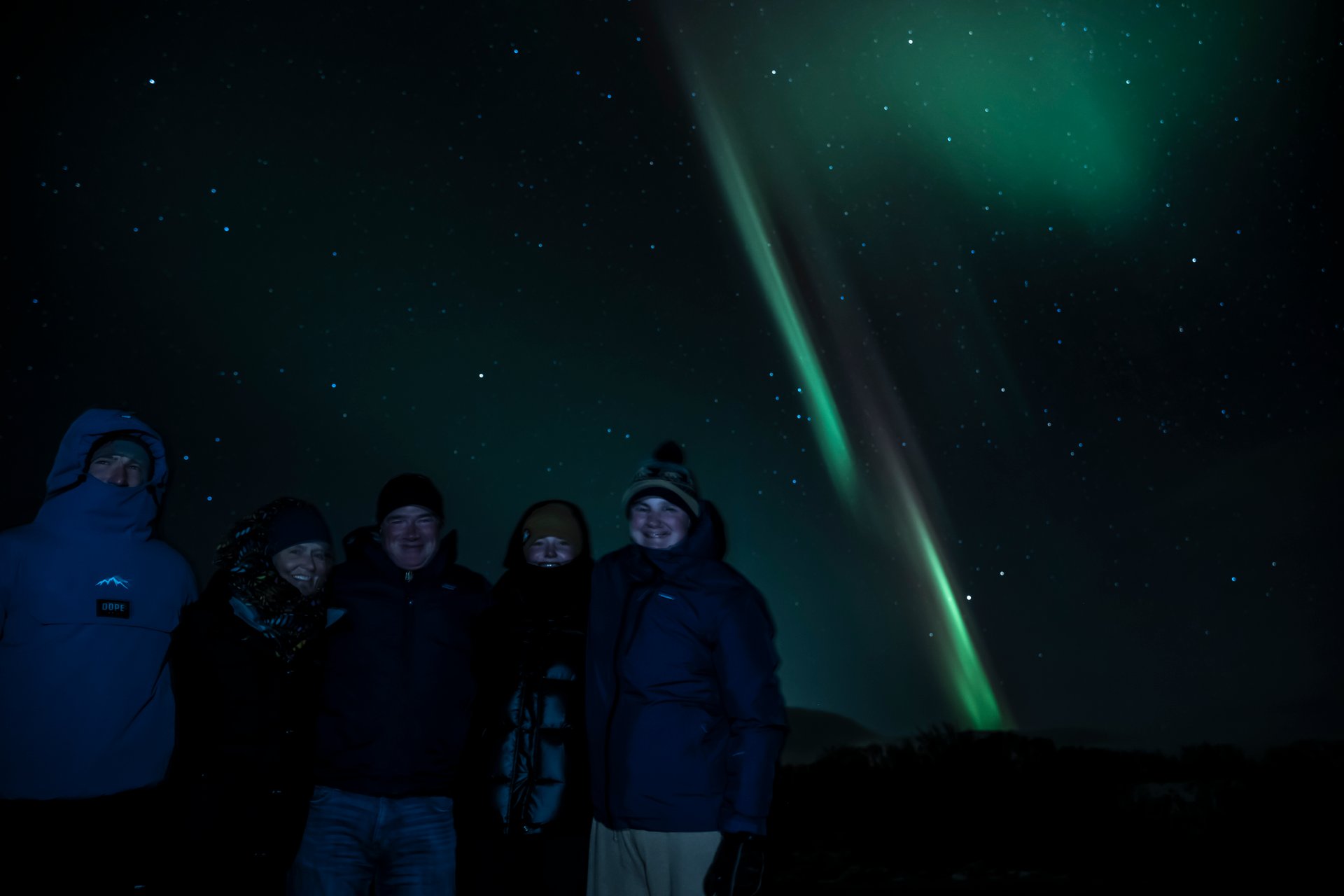 Travelers dressed in layers on a private tour in Iceland