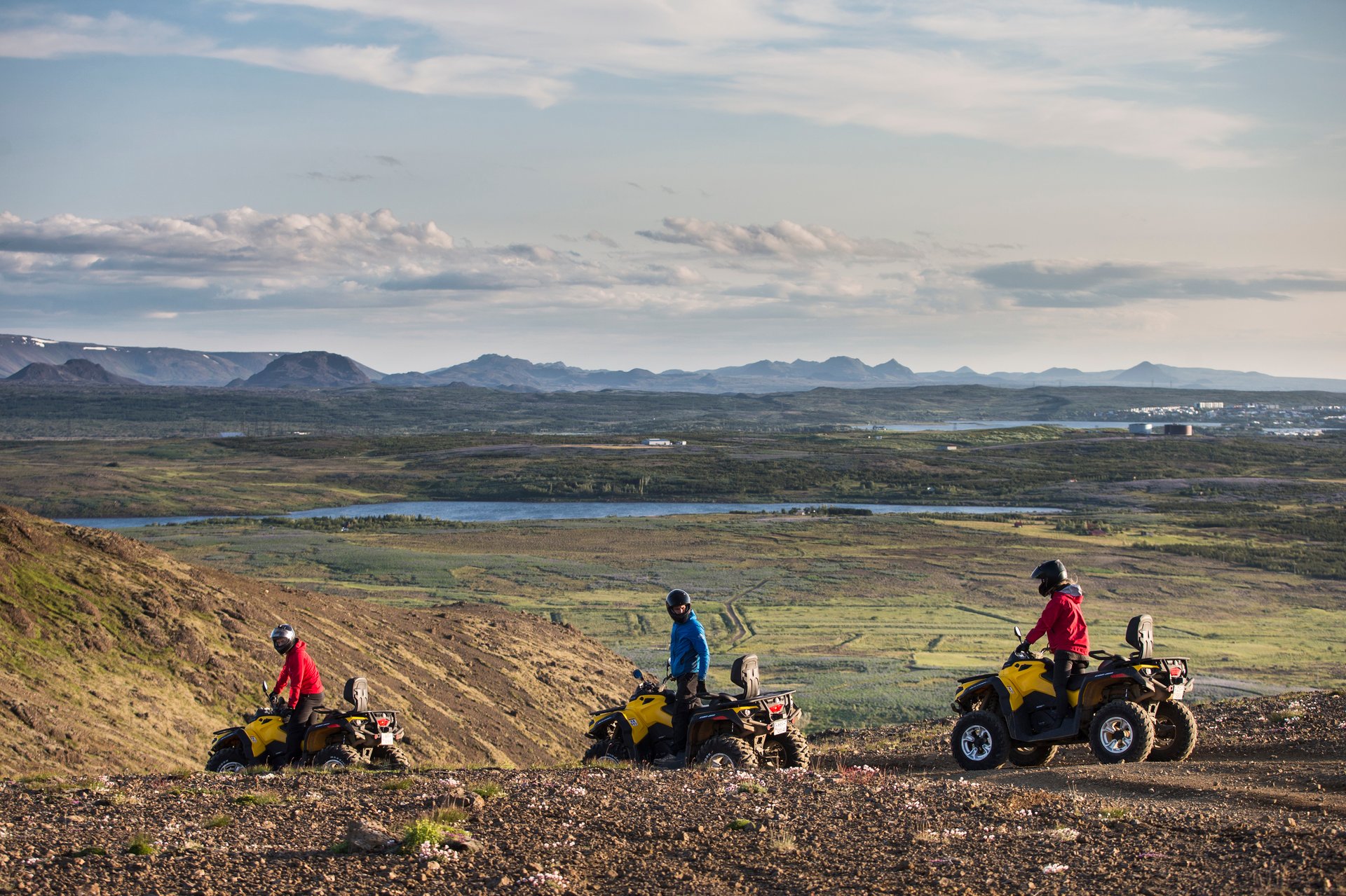 Scenic ATV tour with panoramic Faxaflói Bay views near Reykjavík