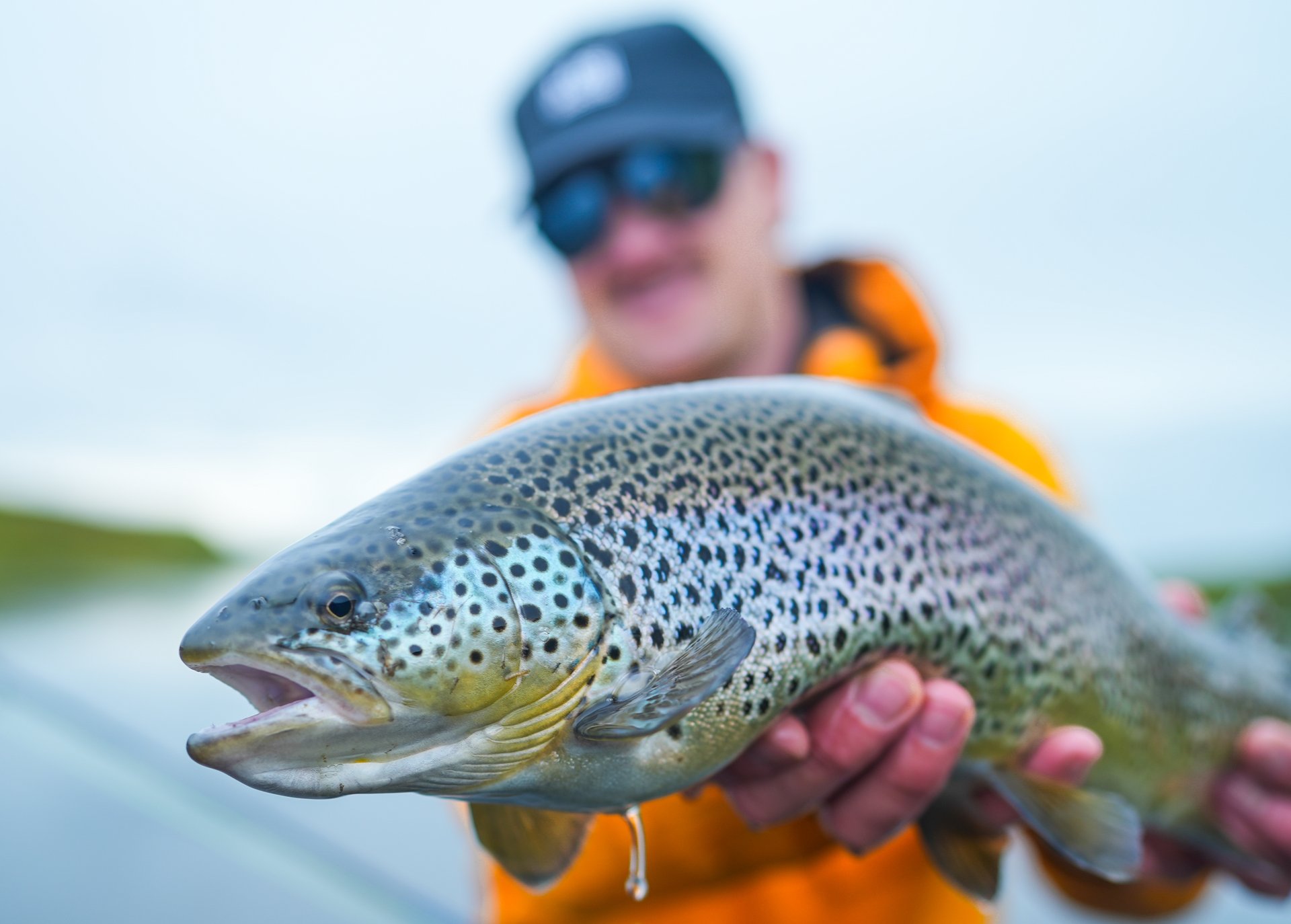 Expert guide assisting with fly fishing techniques West Rangá