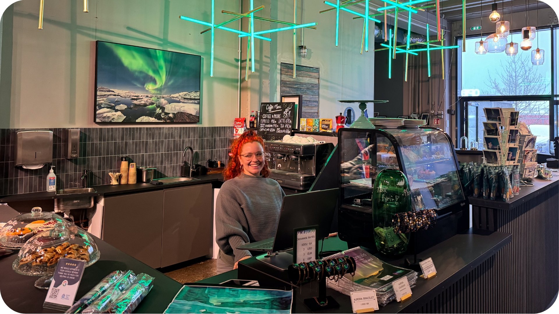 Interactive scientific exhibits explaining aurora borealis formation at Northern Lights Museum