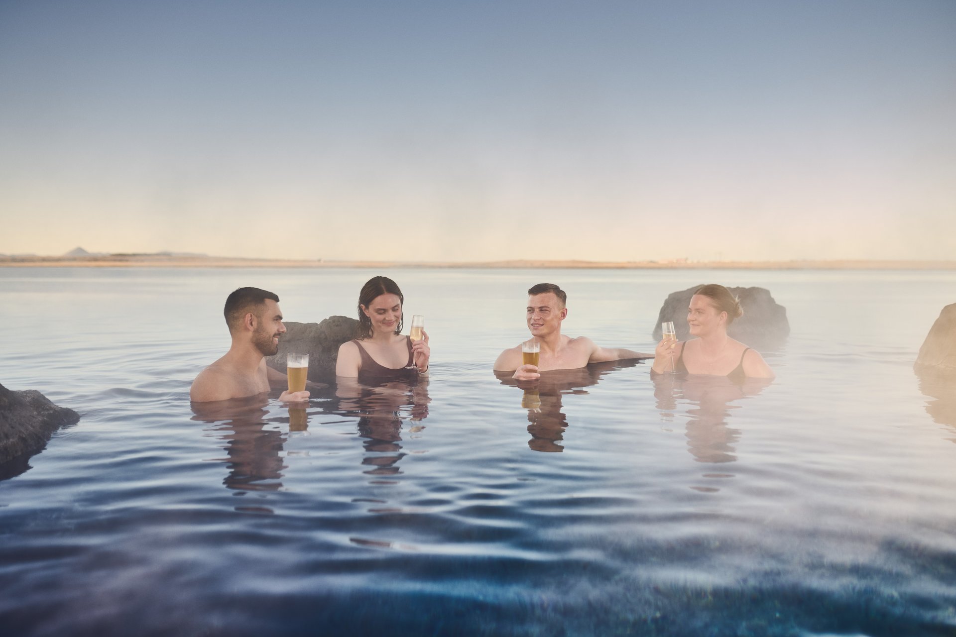 Dramatic Atlantic coastline views from Sky Lagoon Reykjanes Peninsula