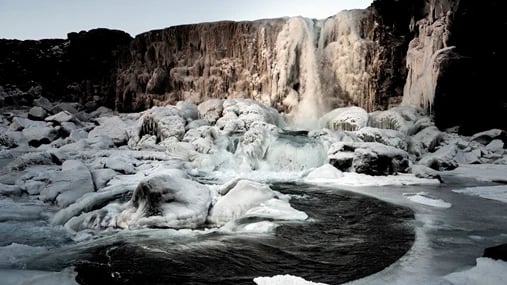 Strokkur geyser eruption on small group Golden Circle tour