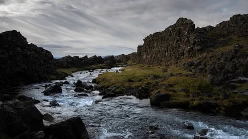 Underground lava tunnel exploration during Golden Circle Premium tour