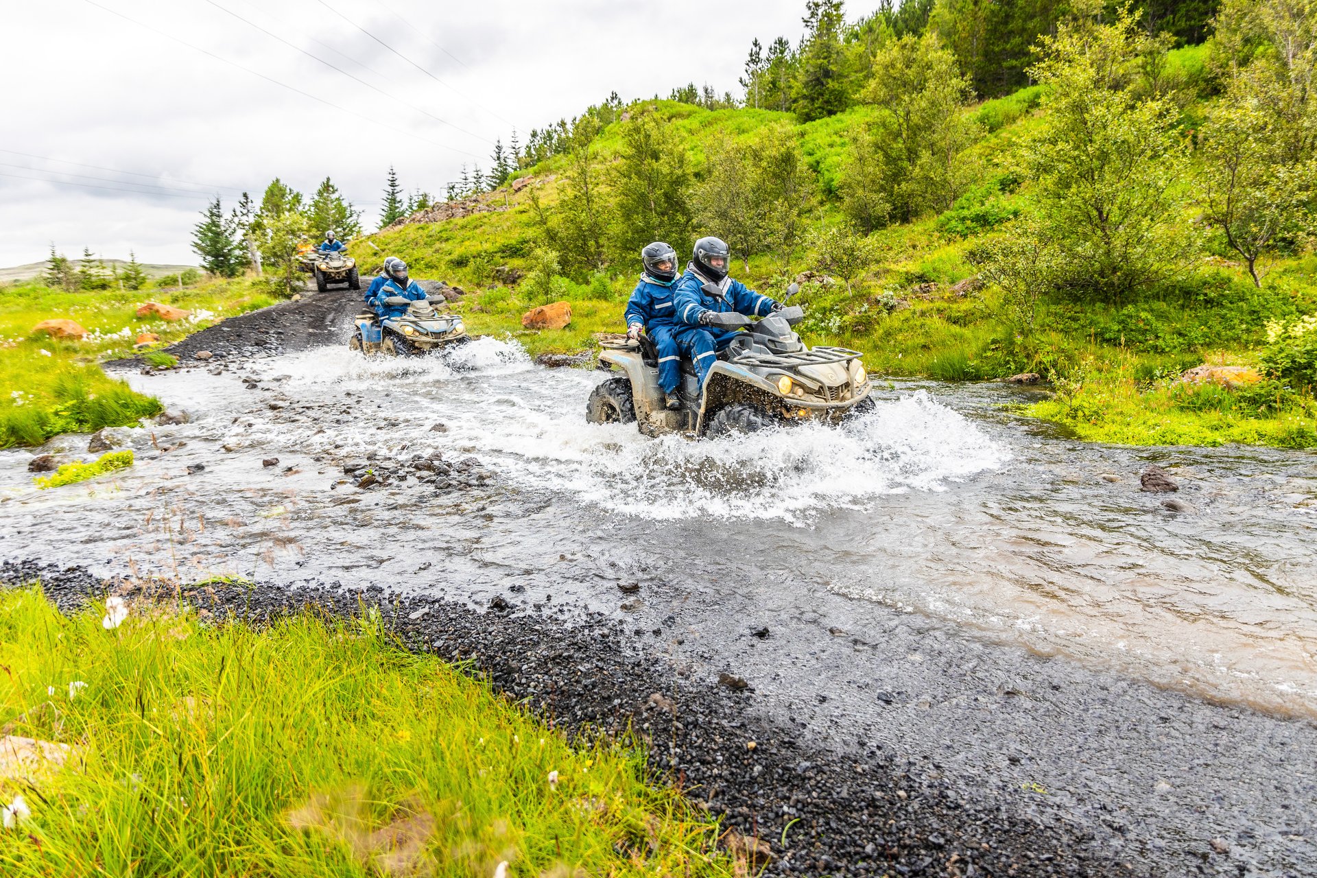 Challenging volcanic terrain navigation on Twin Peaks ATV tour