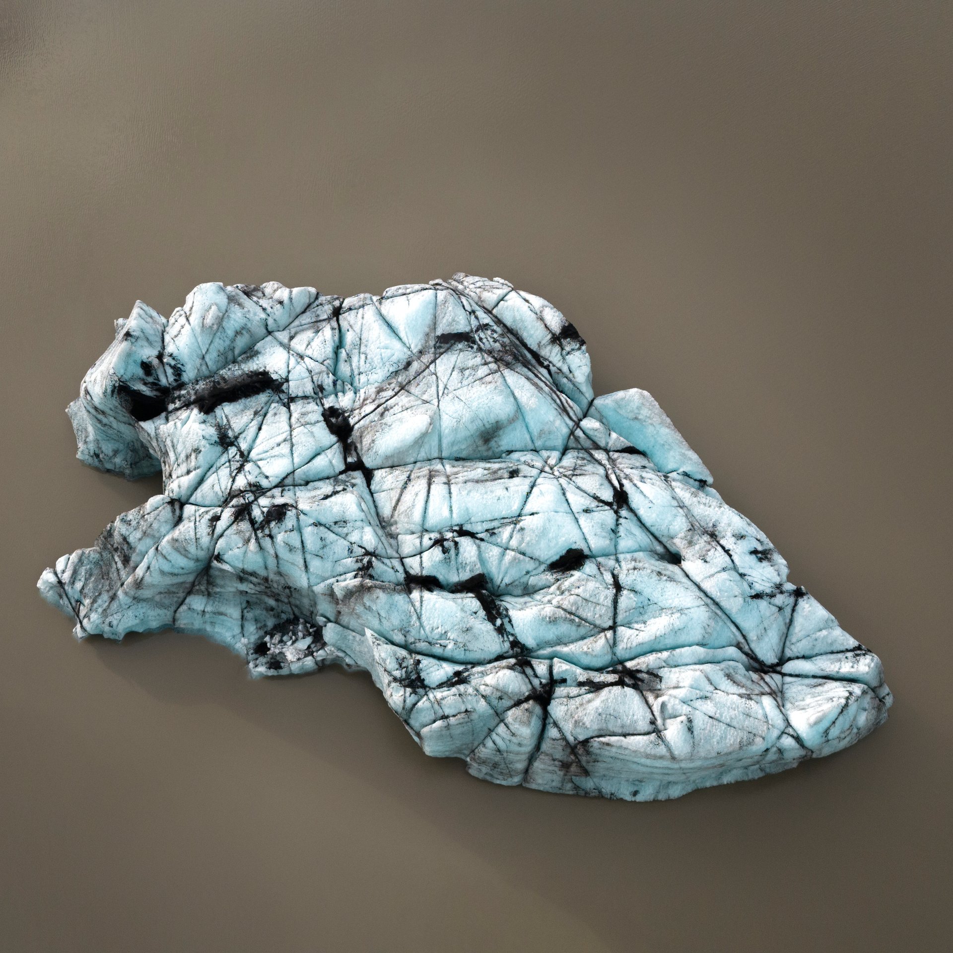 Ancient ice layers revealing glacier's geological history