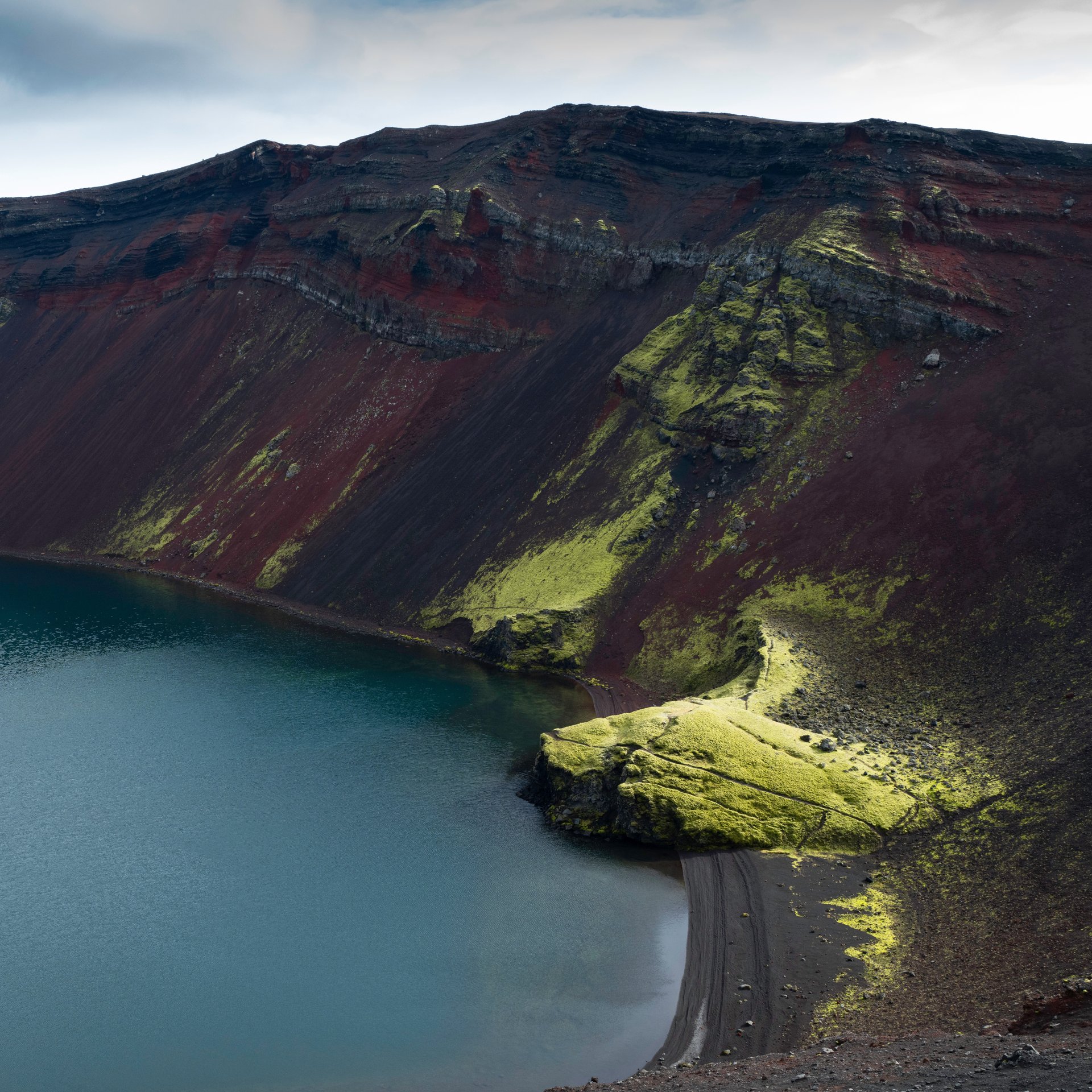 Geothermal activity and mineral deposits creating colorful formations