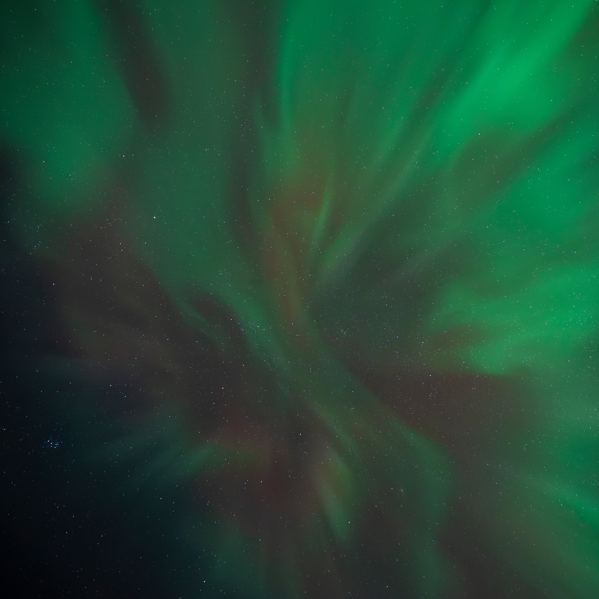 Private Northern Lights tour luxury vehicle under aurora