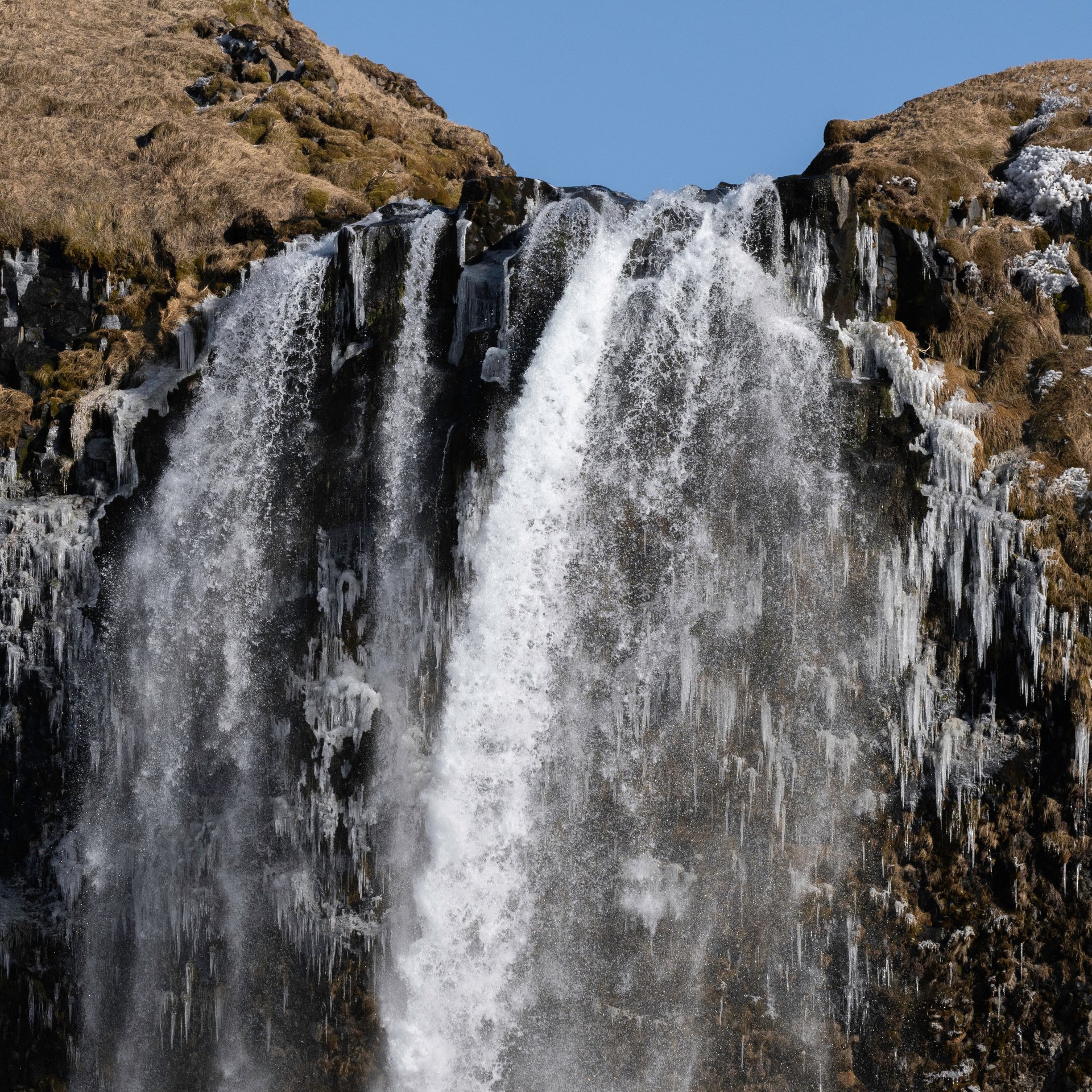 Dramatic volcanic landscape along Iceland's south coast