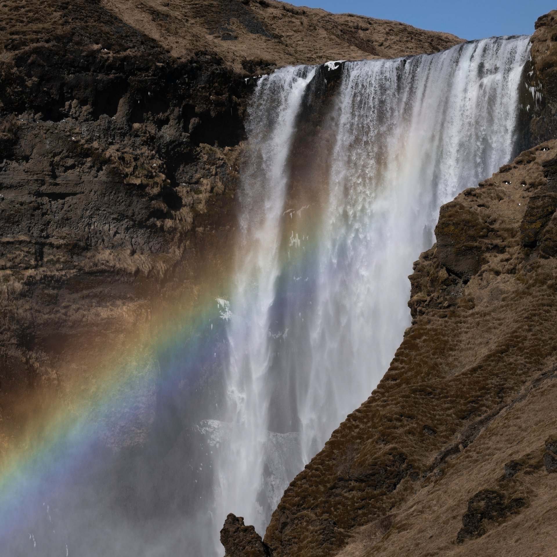 Basalt column formations at Reynisfjara beach