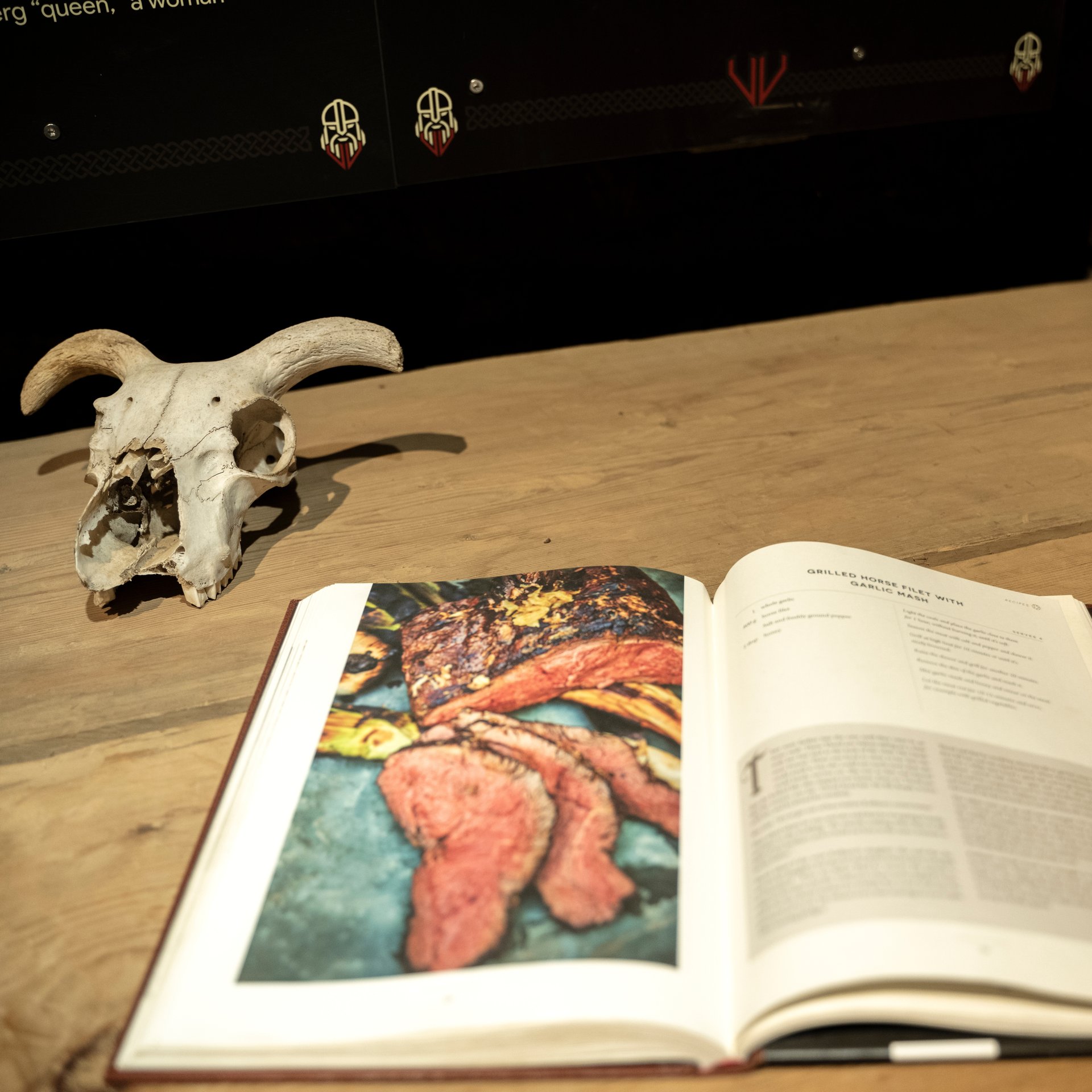 Viking Age artifacts and archaeological exhibits at cultural heritage site