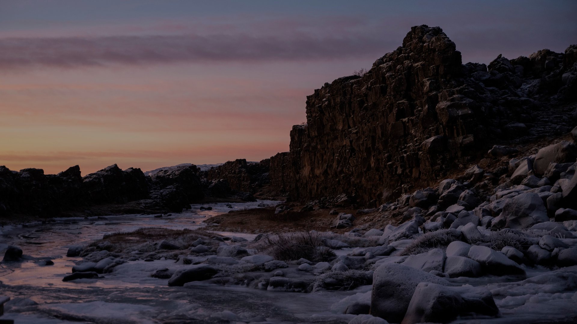 Dramatic landscape of Iceland's Golden Circle with Gullfoss waterfall and geothermal activity