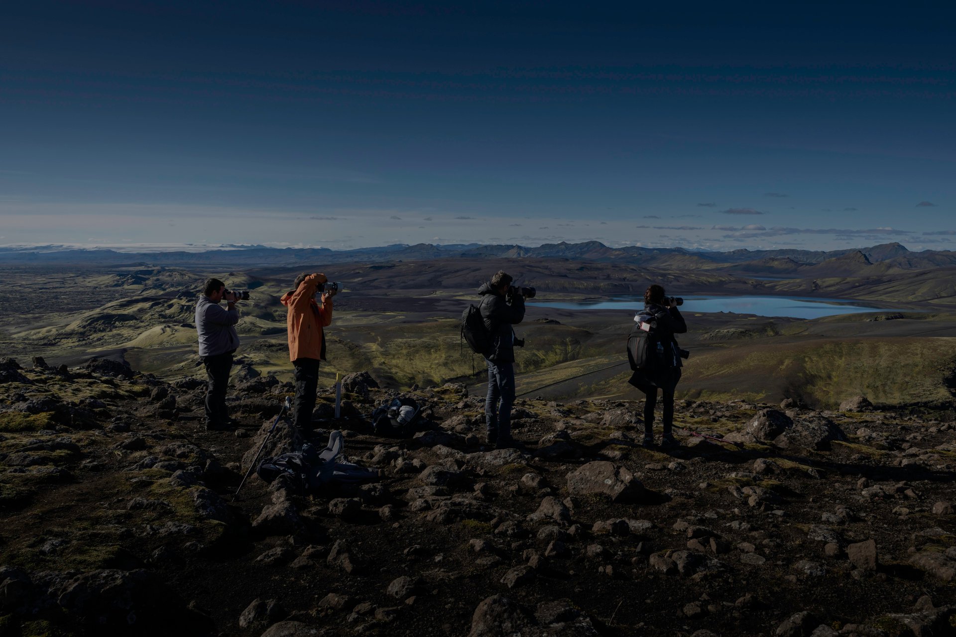 South Coast Highlands dramatic landscape with volcanic craters and geothermal valleys