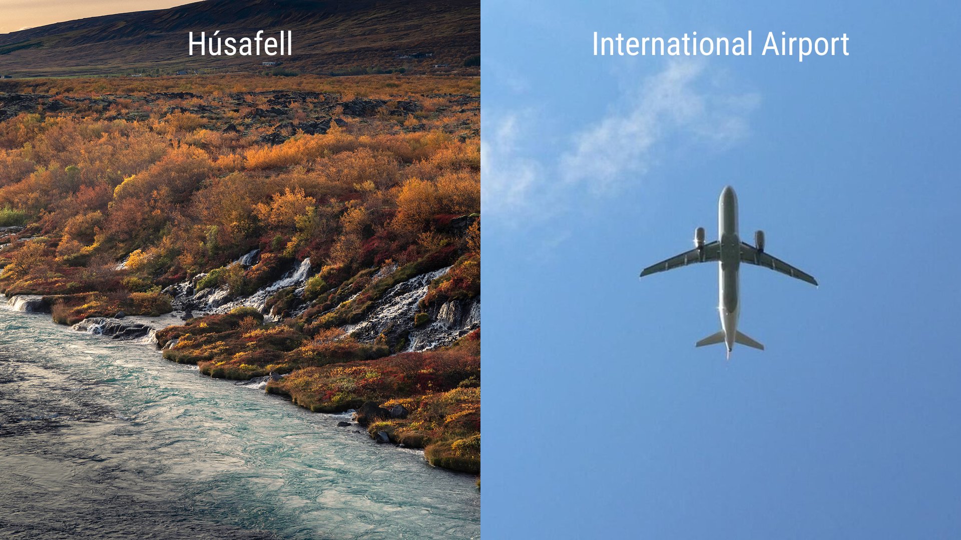 Scenic drive from Húsafell through Borgarfjörður