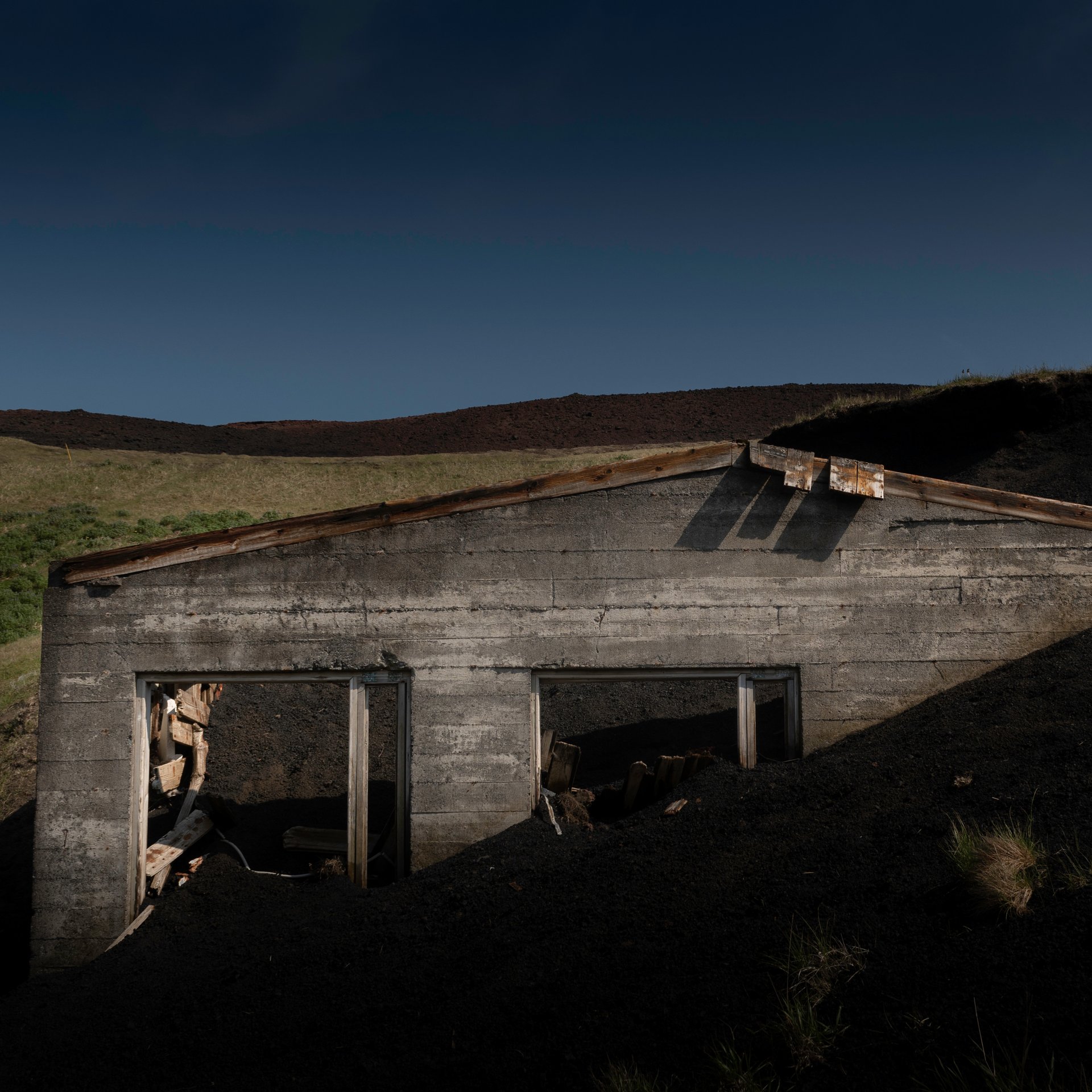 Eldheimar Museum with excavated house buried in 1973 Eldfell volcanic eruption and interactive exhibits