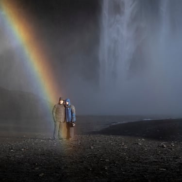 Vik village and black sand coastline