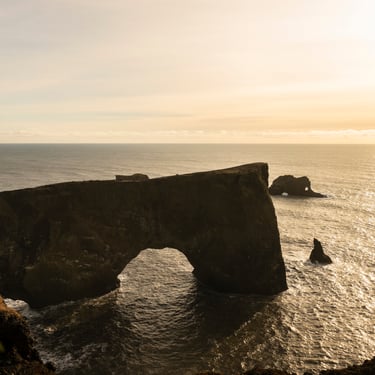 Reynisdrangar sea stacks at sunset