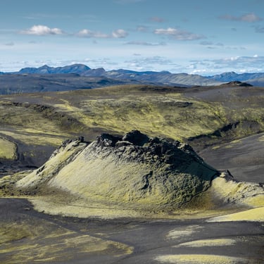 Hjálparfoss twin waterfalls