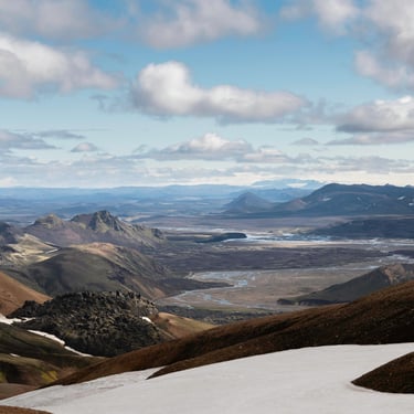 Gjáin valley oasis with waterfalls