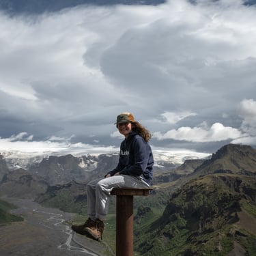 Eldgjá canyon depths with volcanic walls
