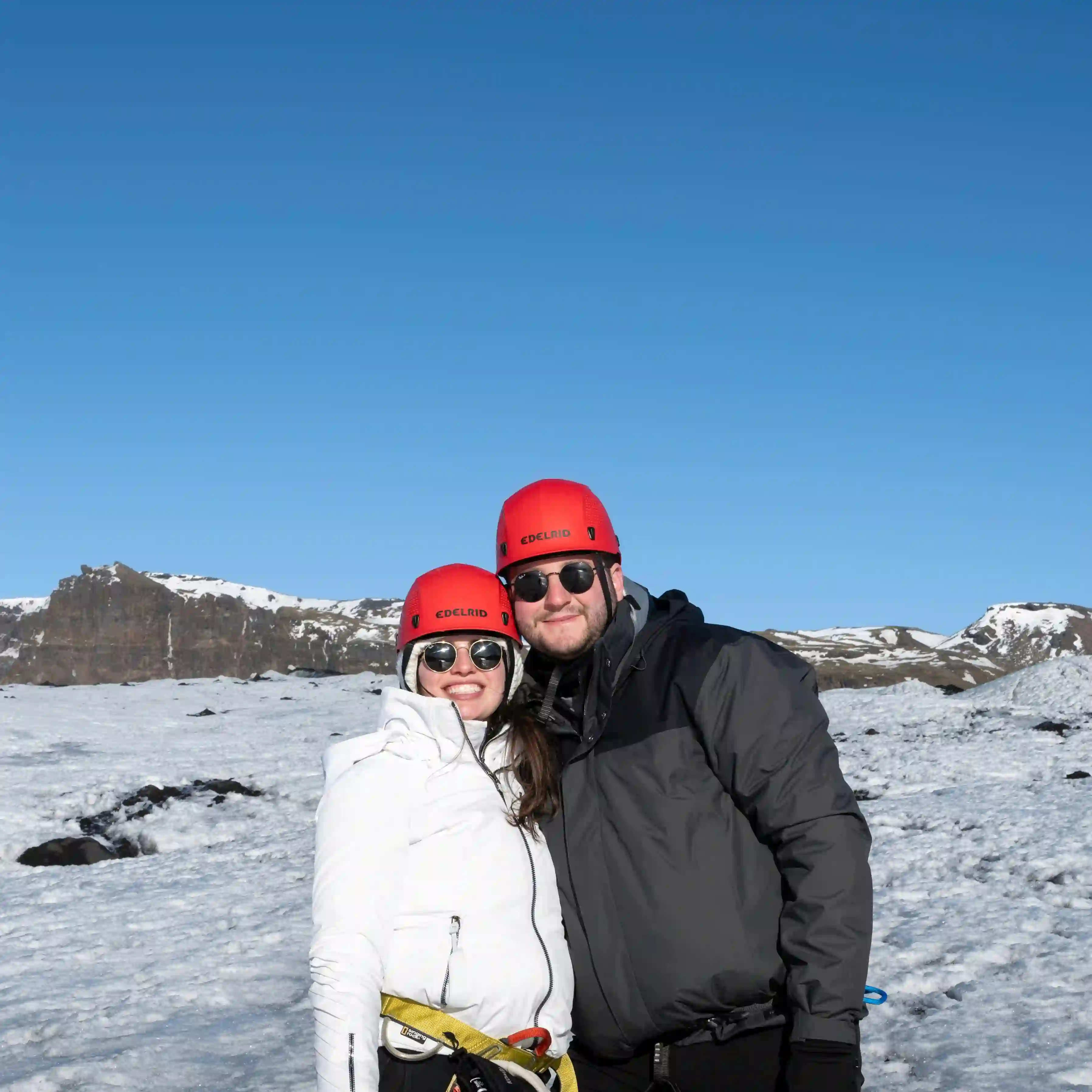 Glacier hiking adventure on Sólheimajökull with dramatic ice formations
