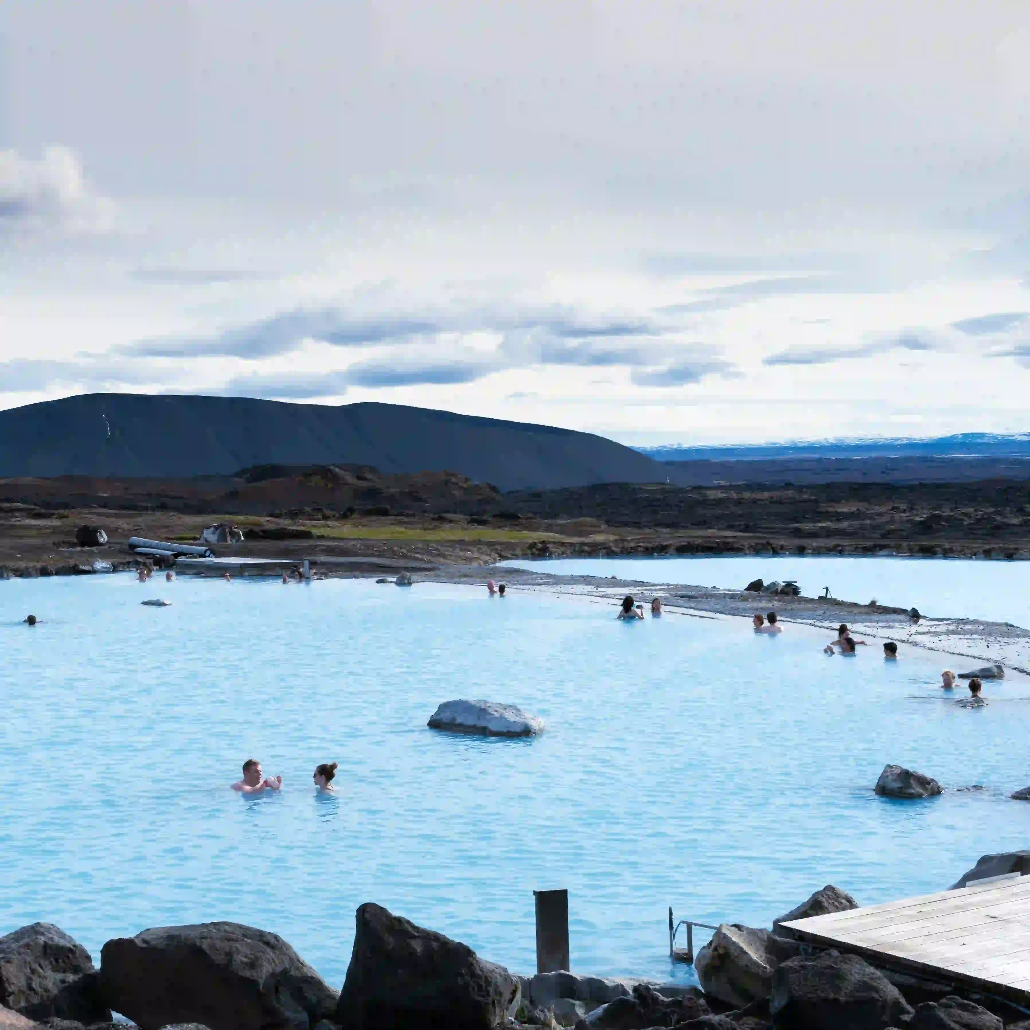 Mývatn Nature Baths geothermal lagoon with volcanic landscape views