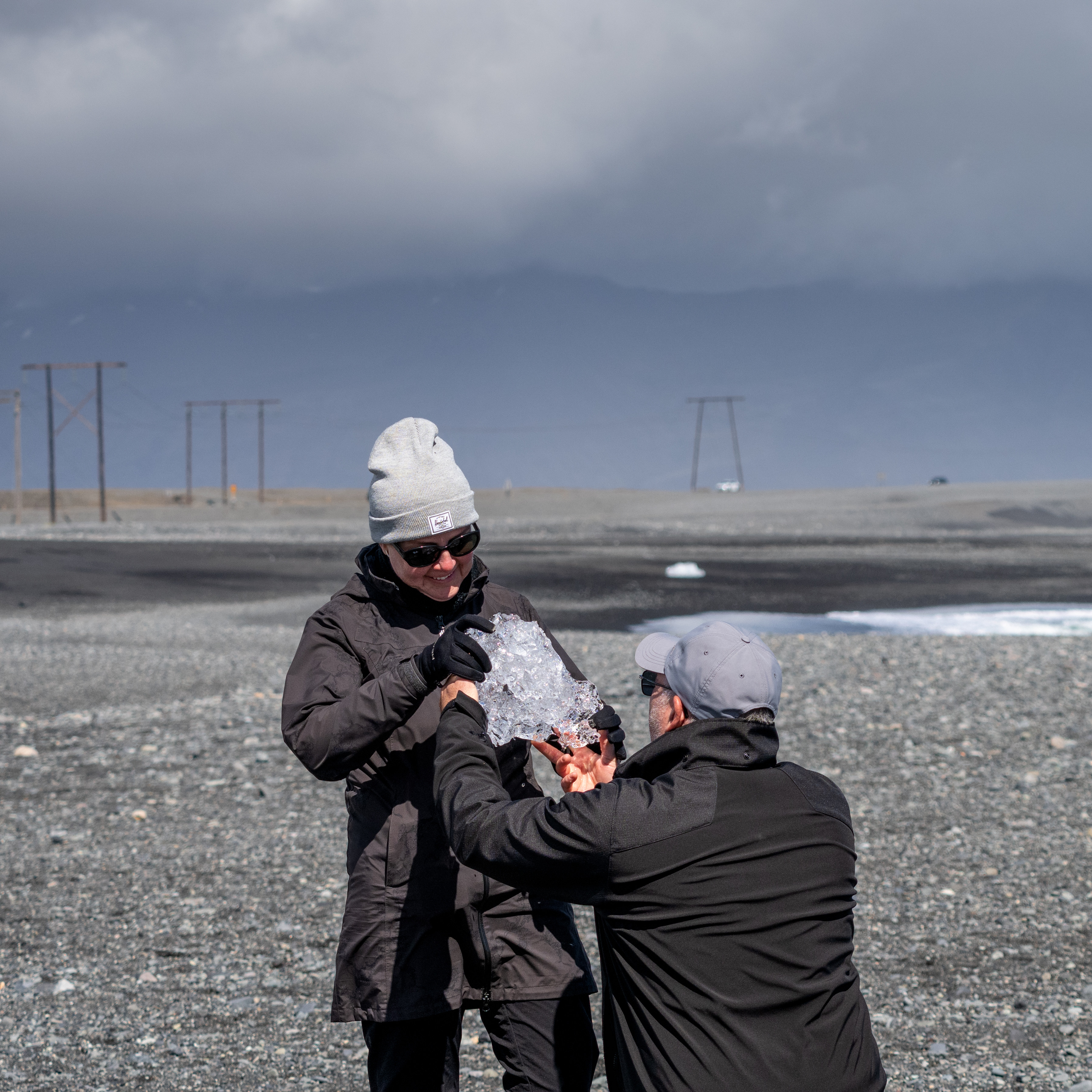 The striking basalt columns and black sand of Reynisfjara beach